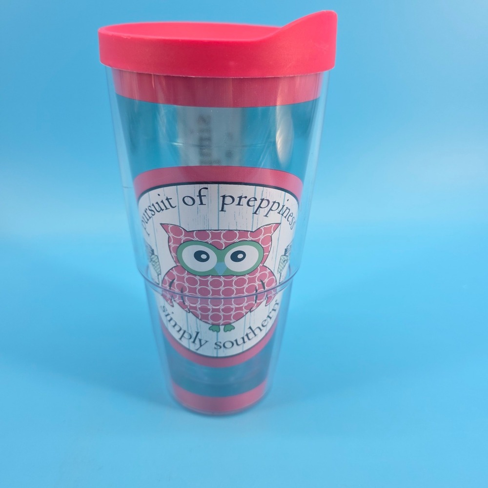 Simply Southern Tervis Tumbler 24oz Pursuit of Preppiness Owl with Lid